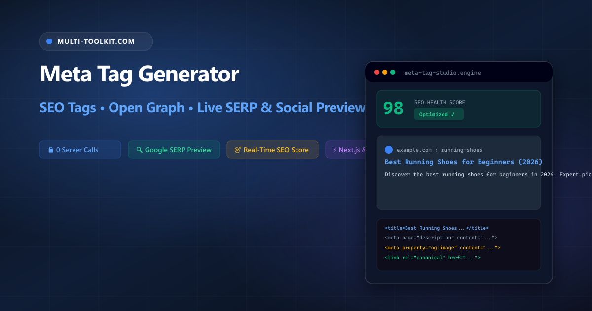 Free Online Meta Tag Generator Banner