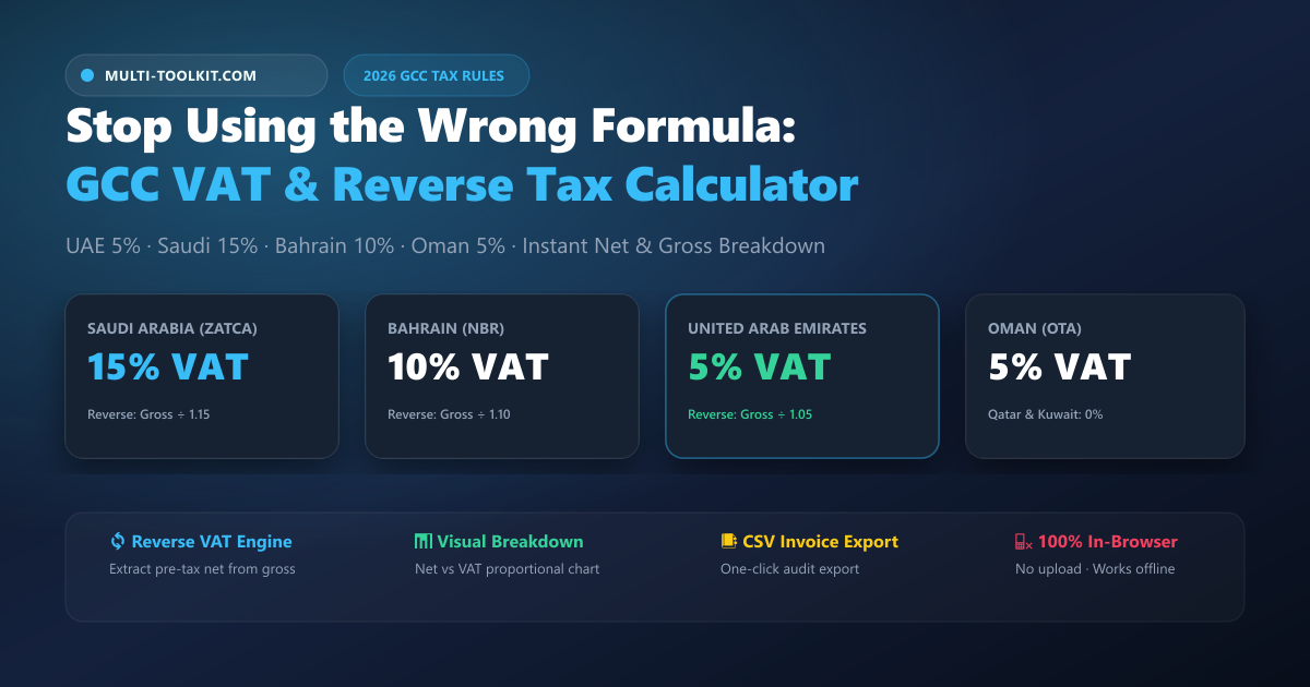 GCC VAT Calculator 2026 Banner